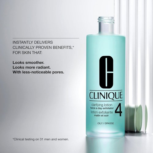 Clinique 3-Step Clarifying Lotion - Exfoliating Toner with Witch Hazel & Salicylic Acid for Oily Skin