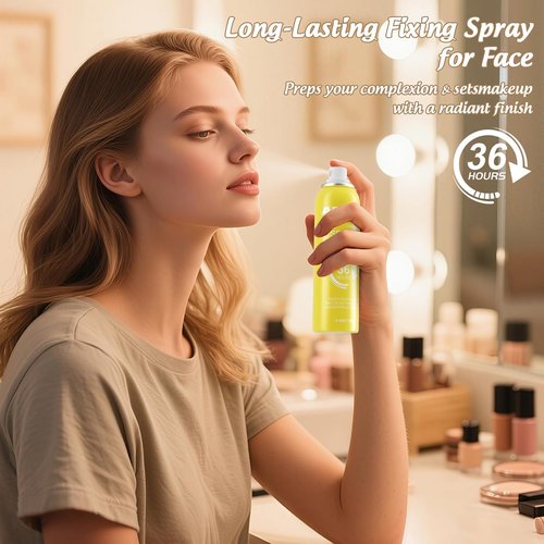 Regine Switzerland Setting Spray - Long-Lasting Makeup Fix with Vitamin C | Hydrating Dewy Mist 4.44 oz