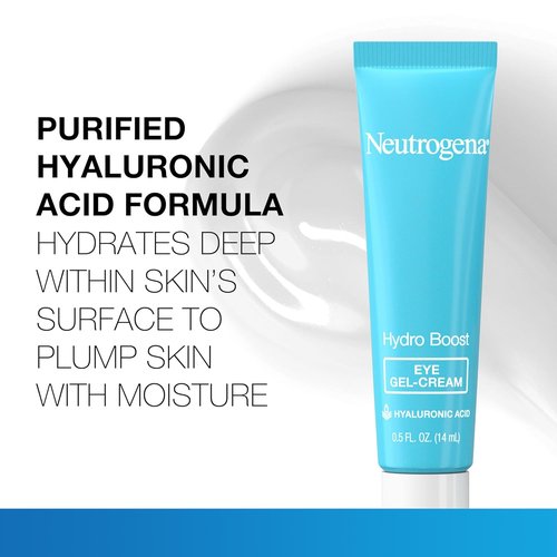 Neutrogena Hydro Boost Under Eye Cream - Hydrating Formula with Hyaluronic Acid | 0.5 oz, Fragrance-Free