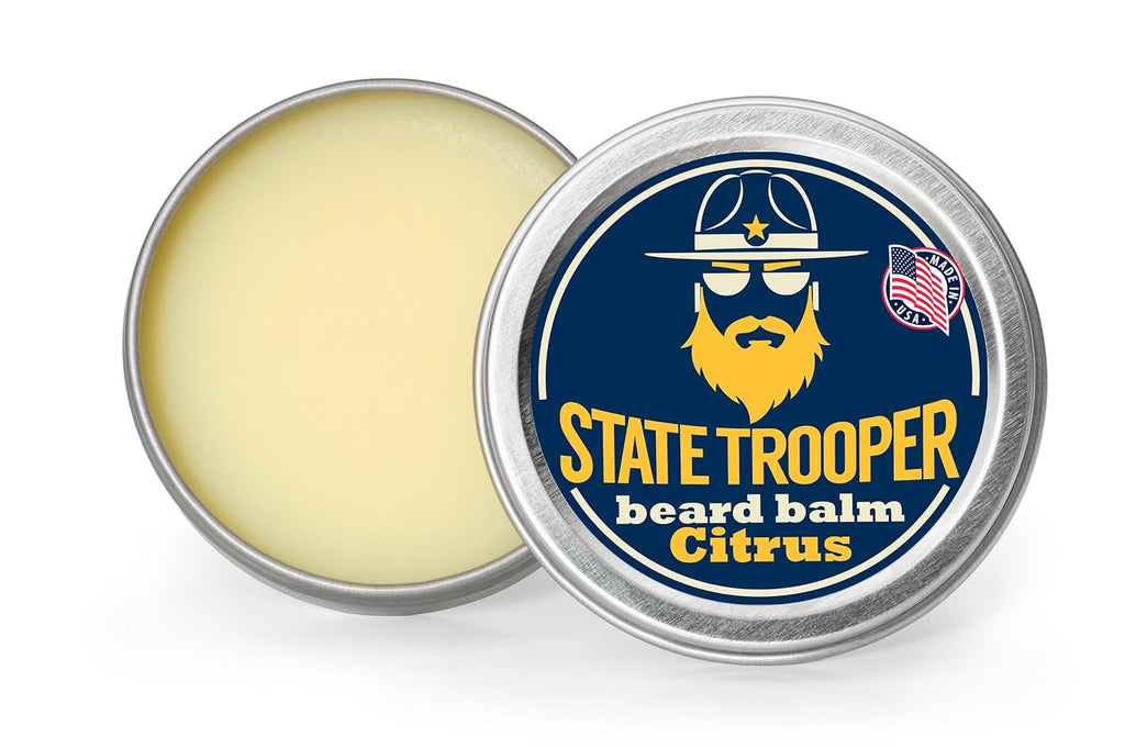 State Trooper Beard Balm Conditioner - Natural Citrus Scent | 2 oz for Soft, Manageable Beards