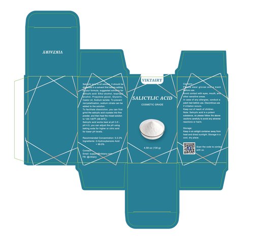 Salicylic Acid Powder (4.58 oz/130 g), Ultra Pure Cosmetic Grade Original Ingredients with no Additives, BHA Exfoliant for DIY Cleanser, Toner, Shampoo, Body Wash, Lotion