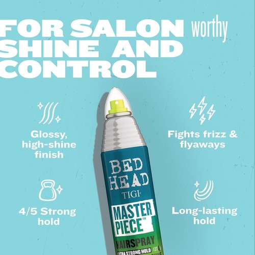 TIGI Bed Head Masterpiece Extra Hold Hair Spray - Frizz Control for Shiny, Glossy Hair | 10.3 oz