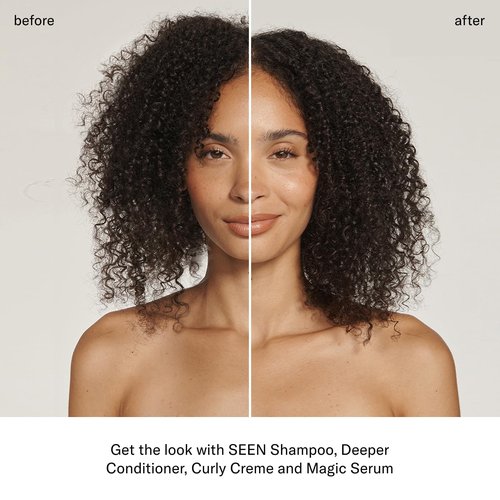SEEN Curly On The Go Kit - Fragrance-Free Curl-Defining Hair Bundle for Sensitive Skin | Anti-Frizz & Heat Protectant