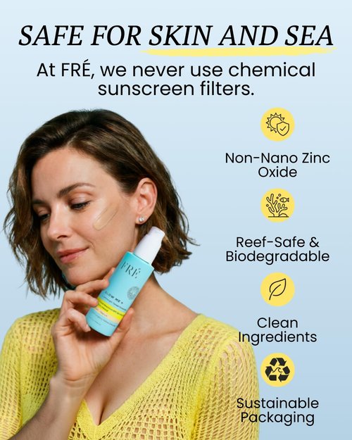 GLOW ME by FRE Skincare Tinted Mineral Sunscreen - SPF 30 Hydrating Face Moisturizer (Medium-Deep) | Lightweight & Reef-Safe for Glowing Skin