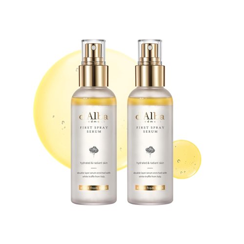 d'Alba Piedmont White Truffle First Spray Serum - Vegan Hydrating Face Moisturizer | 2 Bottles (6.76 fl oz)