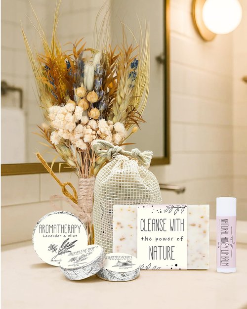 JMHACHY Spa Gifts for Women - Valentines Day Gifts for Her, Natural Themed Self Care Kit, Birthday Anniversary Care Package Ideas for Wife Girlfriend Mom from Daughter Husband Friend, 8PCS Items