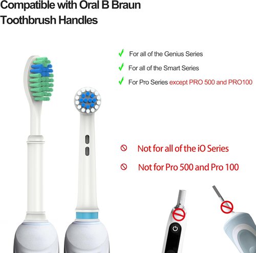 Oral-B Precision Clean Brush Heads - Rotating & Oscillating Replacement Heads | Compatible with Braun Pro Smart Genius