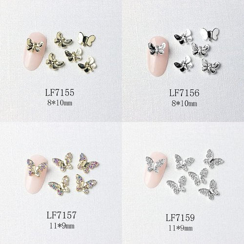 22 Pcs 3D Butterfly Nail Charms Crystals Diamonds Rhinestones, Crystals Diamonds Large Rhinestones Bow for Nail Art Beauty Design Decoration Craft Jewelry DIY