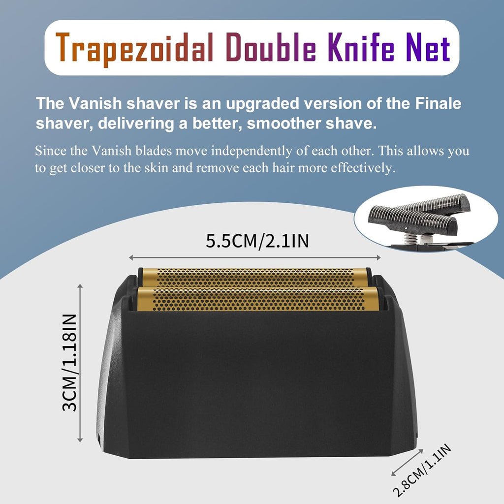 Wahl 5 Star Series Replacement Foil Shaver - 2 Pack Compatible with Vanish Shaver 8173-700, Black