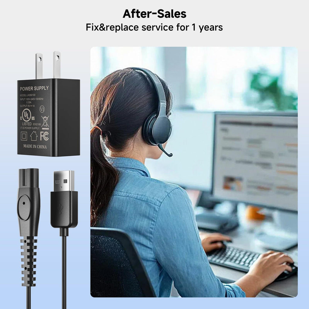 Xxszhy 5V Fast Charger Fit for Philips Norelco One Blade 360 QP2724 QP2834 QP1324 QP1924 QP4530 QP4631 QP6542 QP6552 MG5910 MG7910 MG9510 MG9525 for Phillips Norelco Shaver Electric Trimmer Razor