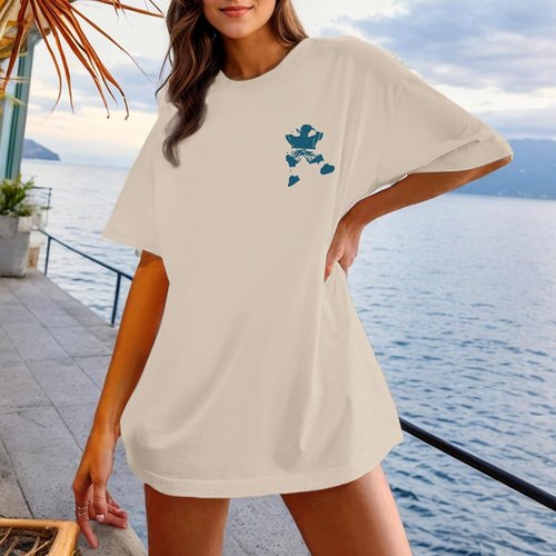 Skiennix Oversized Concert Album Shirt - Stylish Rock Band Tee for Women | Perfect Music Festival Outfit