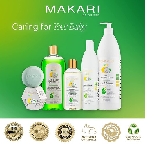 Makari Baby Soap - Moisturizing Daily Bar Soap for Delicate Skin | 5.4oz with Shea Butter & Botanical Ingredients