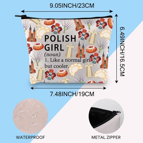 Poland Country Makeup Bag Polish Gift Poland Souvenirs Travel Gift Polish Stuff Zipper Pouch (POLISH noun)
