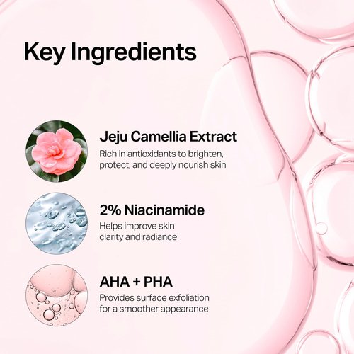 Meebak Camellia Clear Serum – Gentle Exfoliating Serum for Uneven Tone & Texture – Refines Look of Pores & Boosts Radiance with AHA, PHA + Niacinamide – Korean Skincare