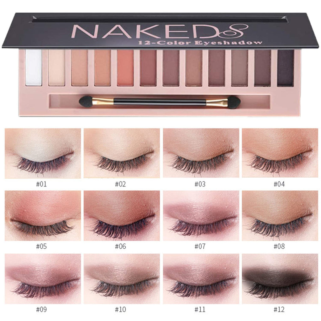Sulily Eyeshadow Palette Kit - 12 Colors in Matte & Shimmer | Waterproof Professional Makeup for Women