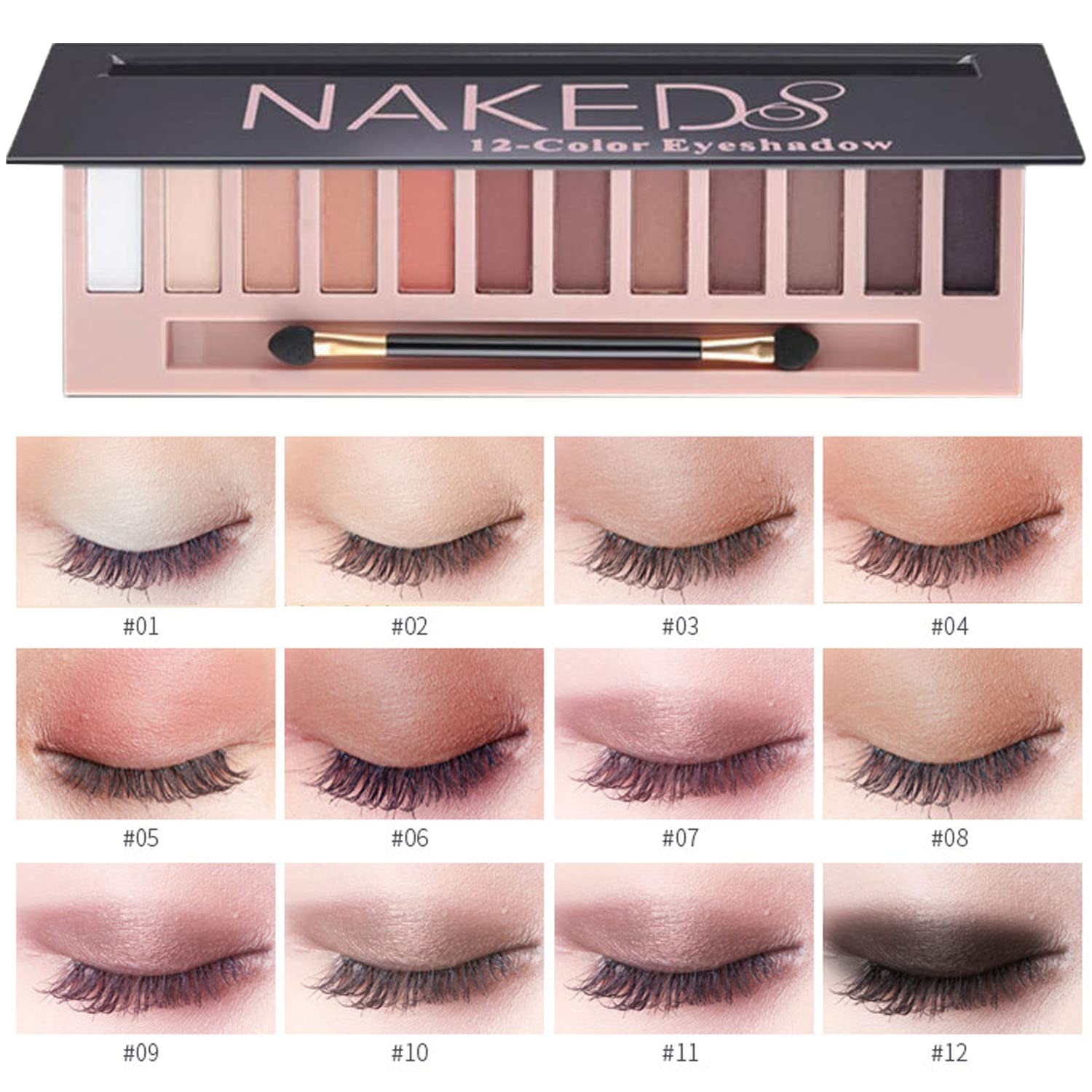 Sulily Eyeshadow Palette Kit - 12 Colors in Matte & Shimmer | Waterproof Professional Makeup for Women