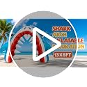 13FT Blue Shark Inflatable Arch for Halloween Yard Lawn Decor - Eye-Catching Entrance