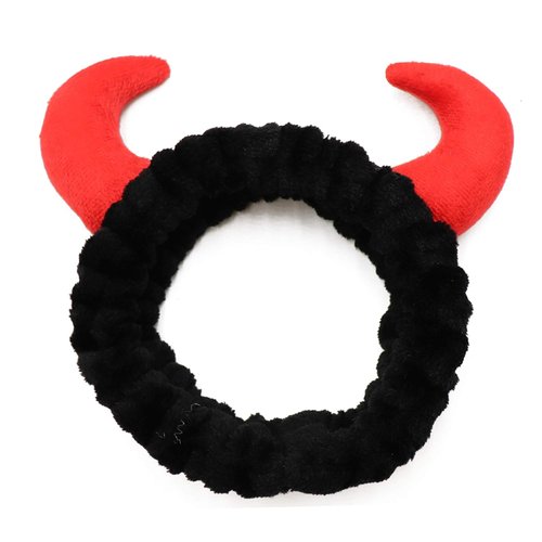 Skiennix Women’s Facial Spa Headband - Devil Horn Coral Fleece for Makeup & Skincare | 2 Pack