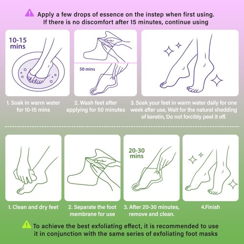 Foot Peeling 8Pcs＆12Pcs Moisturizing Foot Mask, Exfoliator Peel Calluses Dead Skin Callus Remover, Hydrating Foot Masks for Dry Cracked Feet, Repair Rough Heels＆Dry Skin for Baby Soft and Smooth Feet