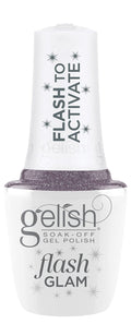 Gelish Flash Glam Glitter Gel Polish – Sparkling Flash-Activated Glitter, Long-Lasting, High-Shine, Chip-Resistant, Vegan & Cruelty-Free Professional Polish (Time To Sparkle, 15mL)