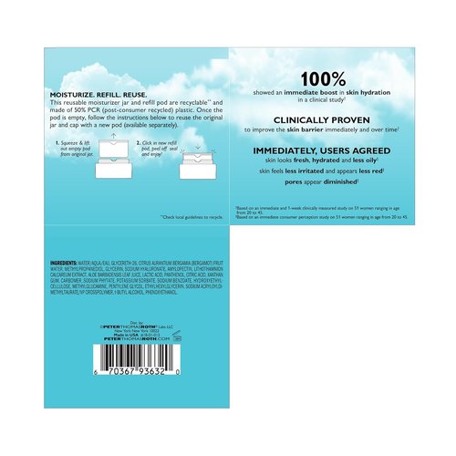 Peter Thomas Roth | Water Drench® Hyaluronic Jelly Moisturizer | Fragrance-Free, Non-Comedogenic, Acne-Safe for Normal to Oily Skin
