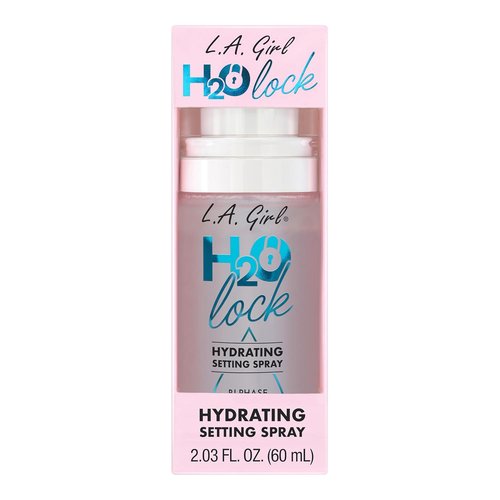L.A. Girl H2O Lock Setting Spray - Bi-Phase Hydrating Makeup Mist with Aloe Vera & Vitamin E | Long-Lasting Dewy Finish