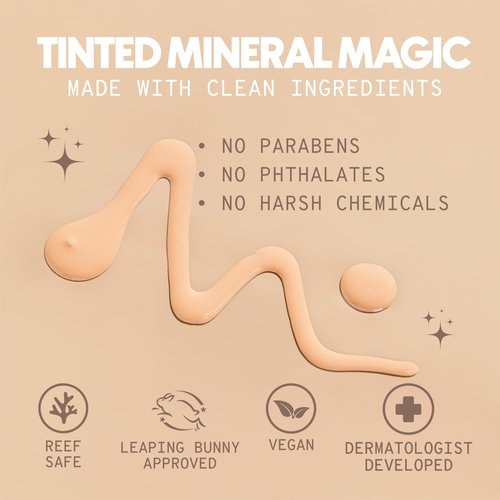 SPOOGE Dew Me Mineral All-Screen - Tinted SPF 30 Face Sunscreen with Hyaluronic Acid + Niacinamide for Golden Glow Dewy Finish - Dermatologist Developed, Makeup Primer Complexion Perfector - (1.7 Oz)