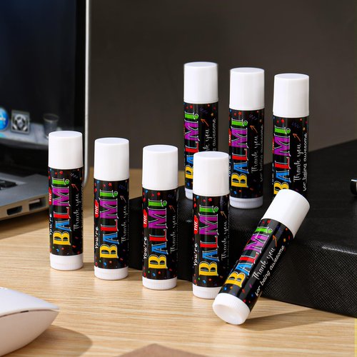50 Pack Employee Appreciation Gifts Bulk Valentine Teacher Students Gifts Lip Balm Staff Team Coworker Appreciation Thank You Gift Moisturizing Lip Gloss for Women Men Teacher Staff(Balm)