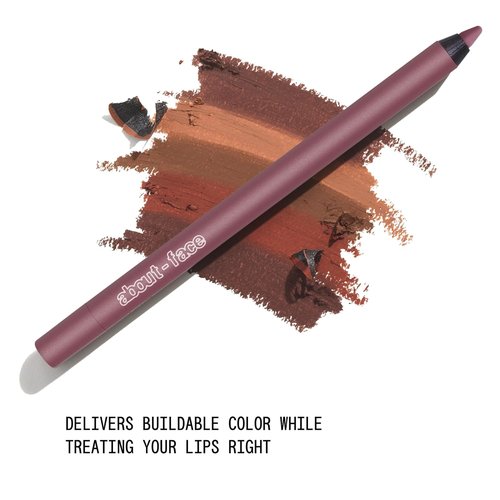 About-Face Matte Fix Lip Pencil - Long-Wear Creamy Matte Lip Liner with Hyaluronic Acid | Vegan & Cruelty-Free - 0.042 oz (Rosewood)