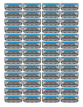 Dorco Pace 4 Pro - Four Blade Razor Shaving System - 52 Cartridge Refills (No Handle)
