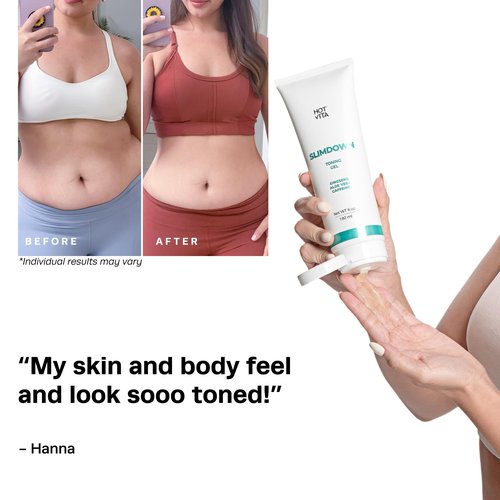 Hot Vita Slimdown Body Gel - Skin-Firming & Anti-Cellulite Formula for Full-Body Contouring & Improved Skin Appearance - Skin Firming & Body Sculpting Gel - Made with Natural, Skin-Safe Ingredients