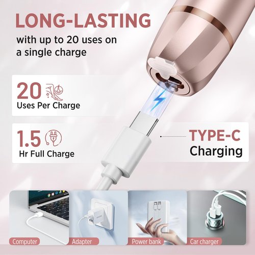 Orchrose Electric Razor for Women Body: Rechargeable Painless Electric Shaver for Bikini Face Body Legs Underarms