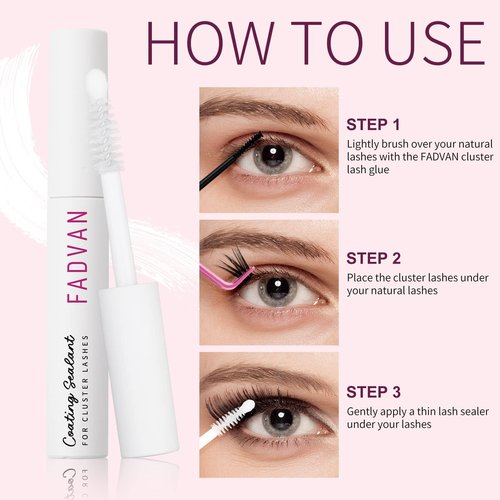 FADVAN Lash Sealant for Eyelash Extensions Overnighter Lash Sealer for DIY Coating Long-Lasting 2 Weeks (5ml, Clear)