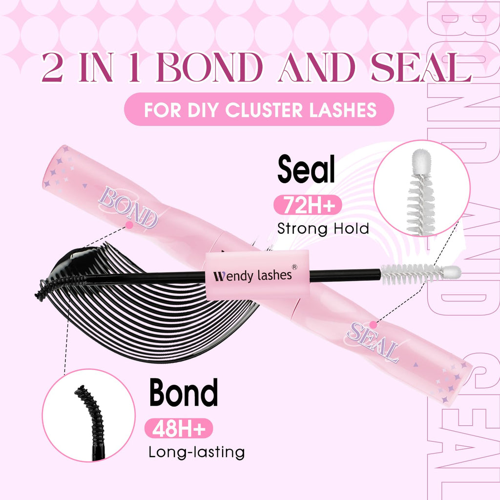 Wendy Lash Clusters Kit Packs: 980-Pcs, 60D, 80D, 80D, 100D, D Curl, 10-18mm Mixed, Cat Eye, Soft, Natural, Fluffy, DIY Eyelash, Individual, Eye lash clusters, Bulk Pack