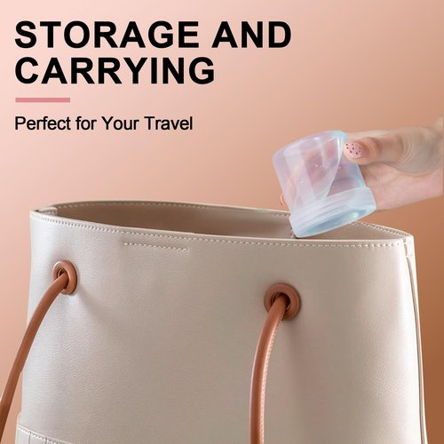TSA Approved Wide Mouth Travel Size Containers, PP Clear & White Leak Proof Travel Plastic Jars with Lids for Creams Lotion Cosmetic, Jewelry Beads, Sample, Small Items Storage (3.4 oz, 8 Pcs)