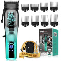 DSP Professional Hair Clipper for Men, Brushless Motor with 4CR DLC+Ceramic Blade, Rechargeable Cordless Hair Cutting Kit- Gift for Men (Green)
