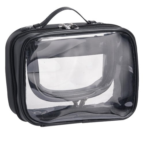 BS-MALL Premium Travel Toiletry Bag - Large Capacity, Multiple Compartments, and Durable Design for Your Daily and Travel Needs Black