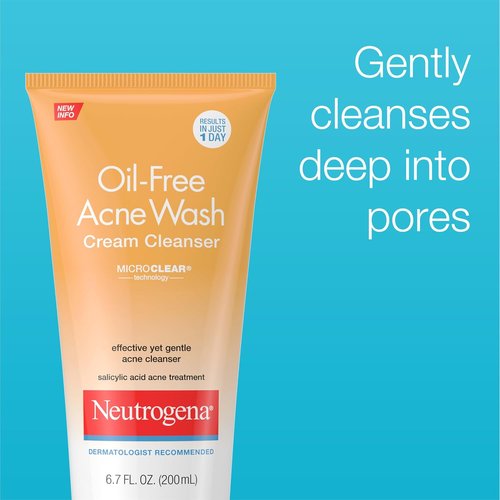 Neutrogena Oil-Free Acne Face Wash - 2% Salicylic Acid Treatment for Acne-Prone Skin | 6.7 fl. oz