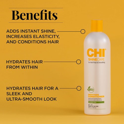CHI ShineCare Smoothing Conditioner - Instantly Transforms Dull Hair with Shine & Hydration | 25 Oz, Sulfate-Free