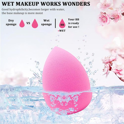 Skiennix 12-Piece Makeup Sponge Set - Latex-Free Flawless Soft Face Puffs for Powder & Liquid Makeup