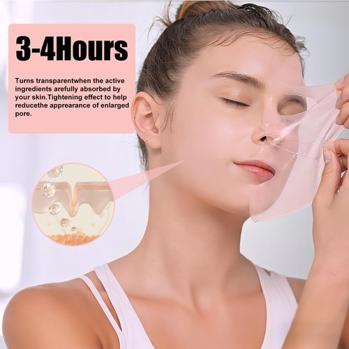 BNIFI Collagen Face Mask- Hydrating Overnight Hydrogel Facial Mask Suitable for Women's Delicate Skin care, Minimizes Pores, and Firms Skin (28 grams) × 4 pieces