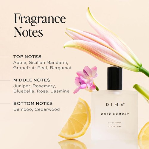 DIME Beauty Core Memory Perfume - Bright & Citrusy Fragrance for Women, 1.7 oz / 50 ml