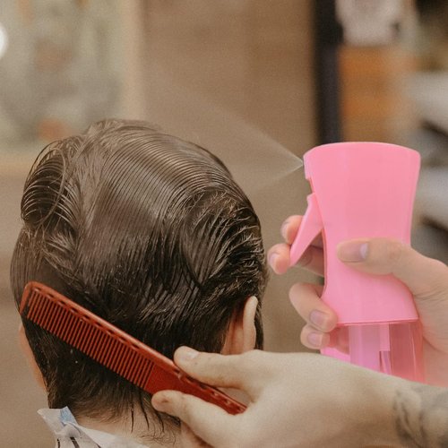 LERPOLOR Continuous Spray Bottle - Fine Mist Refillable for Hair, Skin Care & Pets | 6.8 Oz, Pink