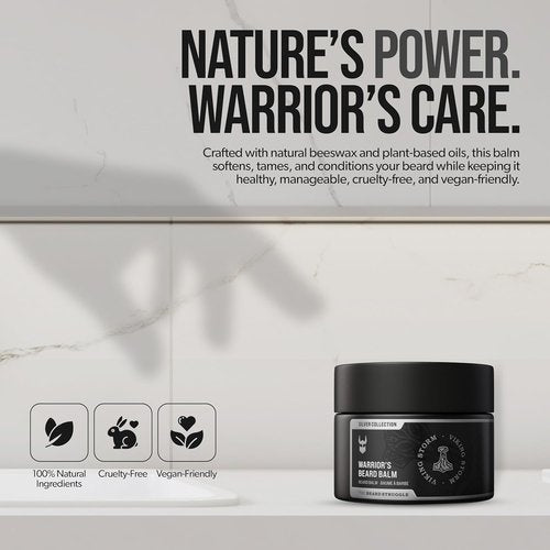 Beard Struggle Warrior’s Beard Balm - Non-Greasy, Low-Hold Formula with Luxurious Cologne-Grade Fragrance | 50g