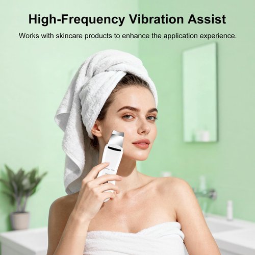 Face Blackhead Remover Tools, Deep Pore Cleaner Skin Scrubber Spatula Facial Scraper with USB Recharge, Silicone Brushes & Blackhead Needles Included