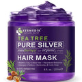 KESMEDIK Tea Tree Hair Mask Toner - Deep Conditioner with Argan Oil for Dry, Damaged, Bleached Hair | Relieves Itchy Scalp & Removes Brassy Tones