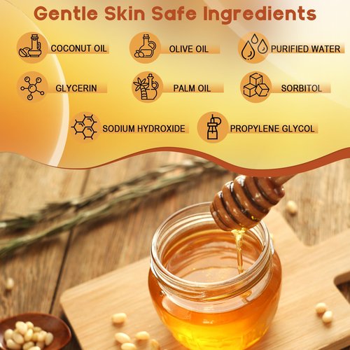 5lb Glycerin Soap Base - Scented Melt and Pour Soap Base for DIY Crafting, Easy to Cut, Vegan and Cruelty-Free, Moisturizing and Gentle on Skin, Perfect for Soap Making Supplies (Honey, 5 Pound)