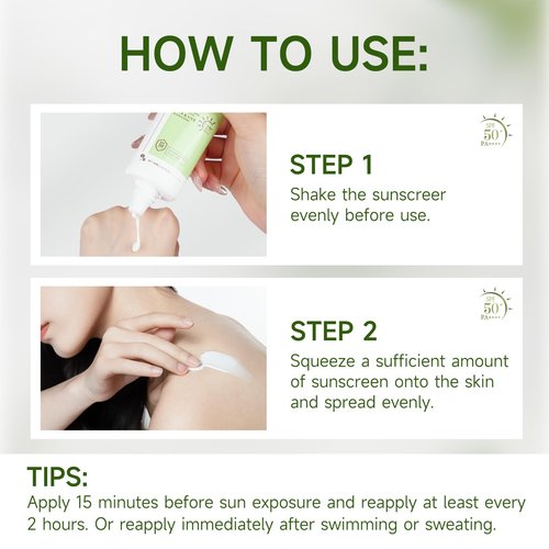 Centella Sunscreen SPF50 PA++++ Calming Moisture Facial Sunscreen Centella Asiatica Korean Sunscreen Matte No White Cast Face Sun Screen for Oily Sensitive Skin