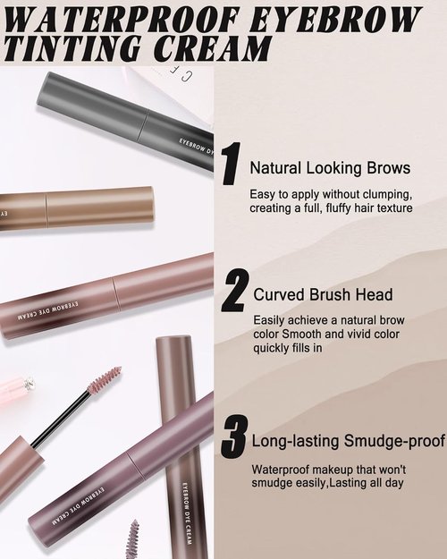 Regine Switzerland Pink Tinted Eyebrow Gel - Long Lasting Waterproof Tinting Kit | Smudgeproof & Transfer-Proof