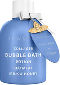 Skiennix Collagen Luxury Bubble Bath - Long-Lasting Foam with Oatmeal, Milk & Honey | Moisturizing Spa Gift for Relaxation